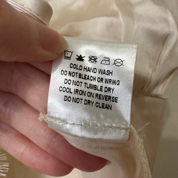 Sz 4 NWT Princess Polly Mavie Satin Champagne Tie Front Cami Top Coquette Angel - Picture 5 of 9